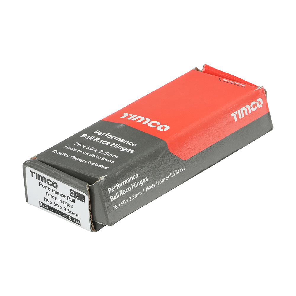 TIMCO Perform Ball Race Hinge BRZ 76 x 50 Pack 2