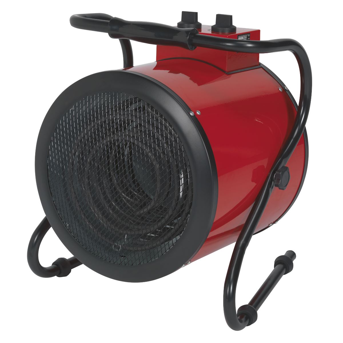 Sealey EH9001 Industrial Fan Heater 9kW/400V | 31,000Btu/hr, 4500/9000W, 400V-16A, Thermostat, Overheat Protection, Tip-Over Switch, Adjustable