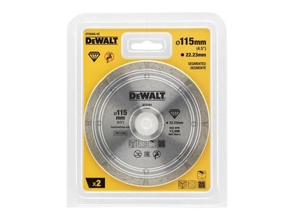 DeWalt Dry Diamond Blade 115mm (2 Pack)
