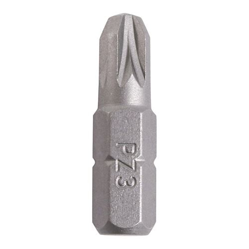 TIMCO Pozi Driver Bit - S2 Grey No.3 x 25 Grey Pack 10