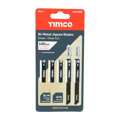 TIMCO Bi-Metal Jigsaw Blade for Wood T101BRF Pack 5