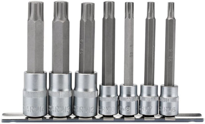 Draper RIBE BIT SET 7PCS 3/8 1/2 16346 RibeÂ® Socket Bit Set, 3/8", 1/2" Sq. Dr. (7 Piece)