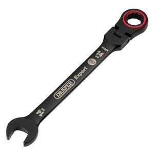 Draper 14MM FLEX HEAD RATCHET SPANNER 03920 HI-TORQÂ® Metric Flexible Head Ratchet Combination Spanners, Black