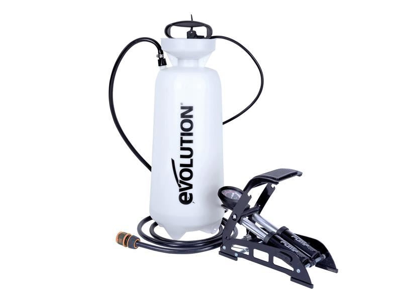 EVL Pressurised Water Bottle with Foot Pump 15 litre