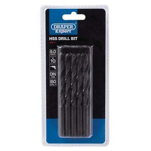 Draper 9.0MM HSS TWIST DRILL BOX 10 38815 Metric HSS Drill Bits (Pack of 10 or 5)