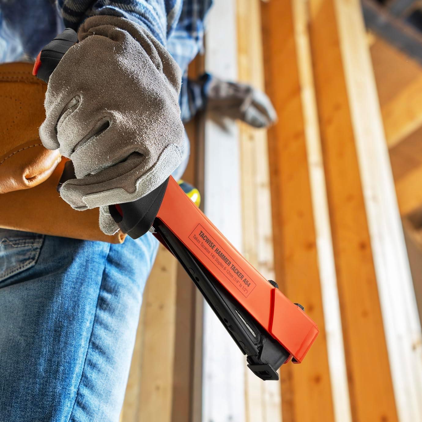 Tacwise 1173 A54 Heavy Duty Hammer Tacker, Uses Type 140 / 6 - 12 mm Staples