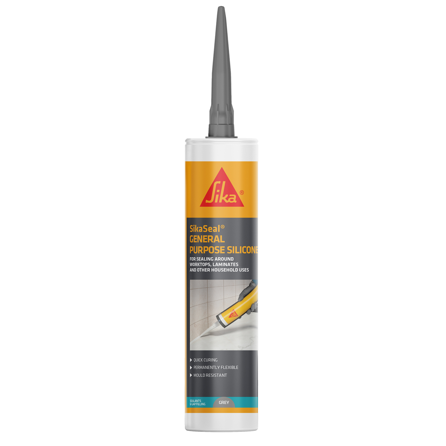 Sika General Purpose Silicone Sealant 310ml Waterproof Flexible Sealant for Kitchens Bathrooms Windows Doors Glazing and General Building Applications