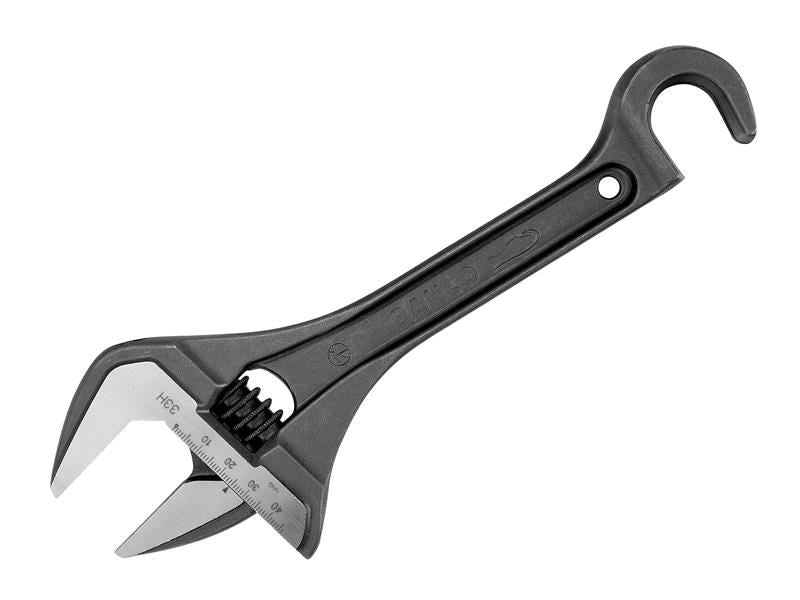 BAH Wide Jaw Adjustable Wrench with Hook 254.5mm