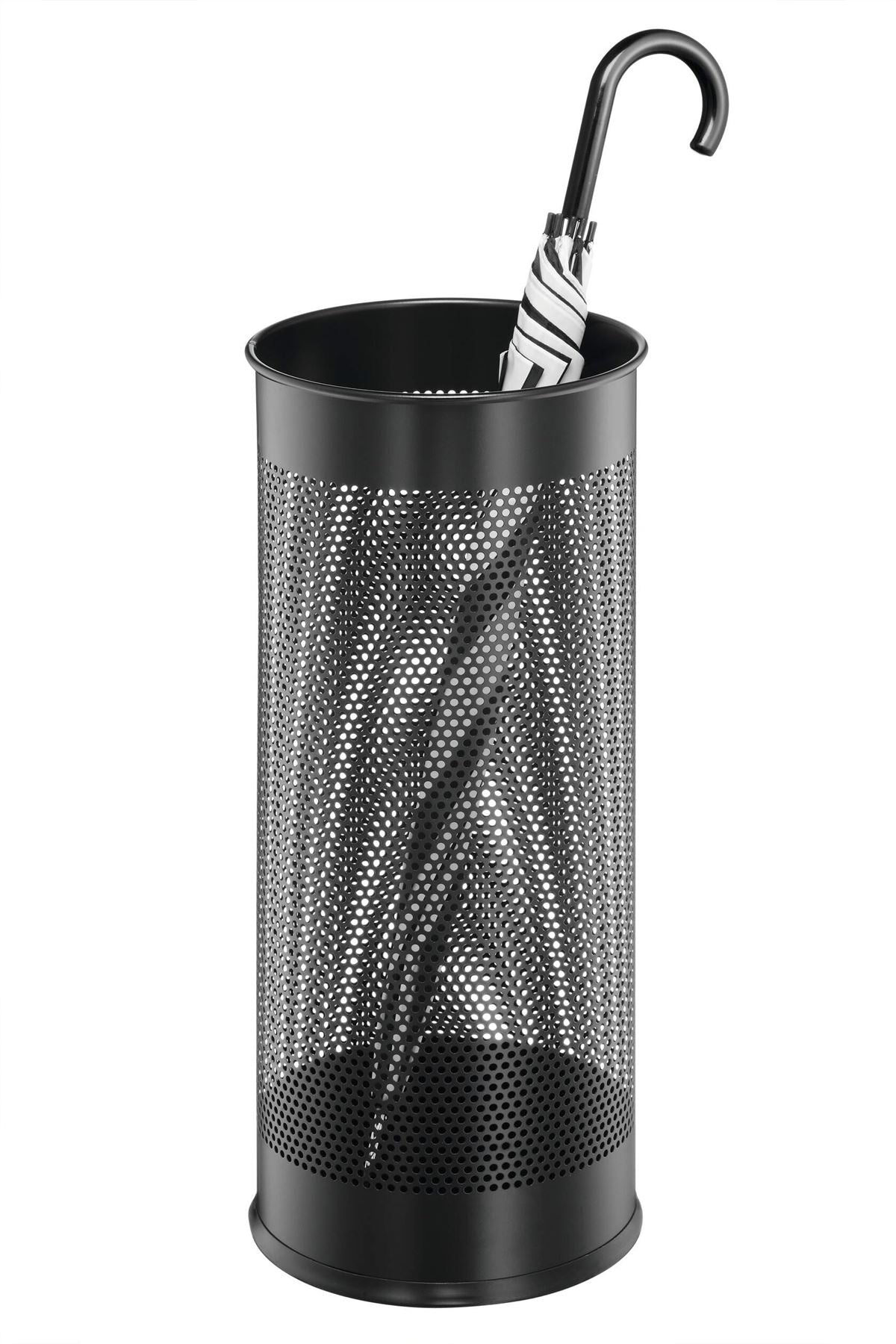 Durable Perforated Metal Umbrella Stand 29 Litre Black Office | Durable Umbrella Stand for Office, Warehouse and Workplace Use