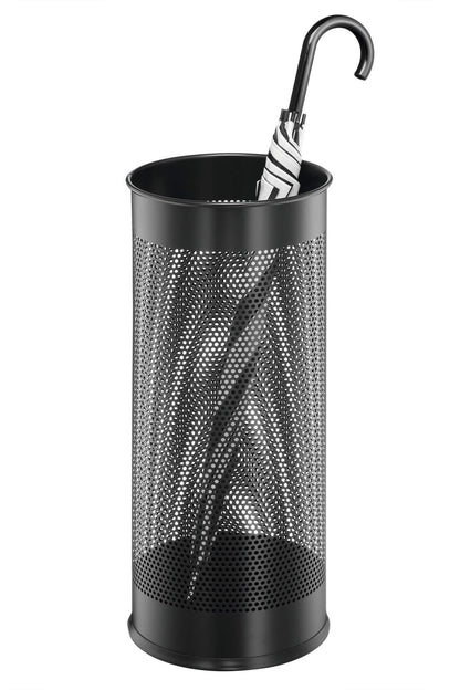 Durable Perforated Metal Umbrella Stand 29 Litre Black Office | Durable Umbrella Stand for Office, Warehouse and Workplace Use