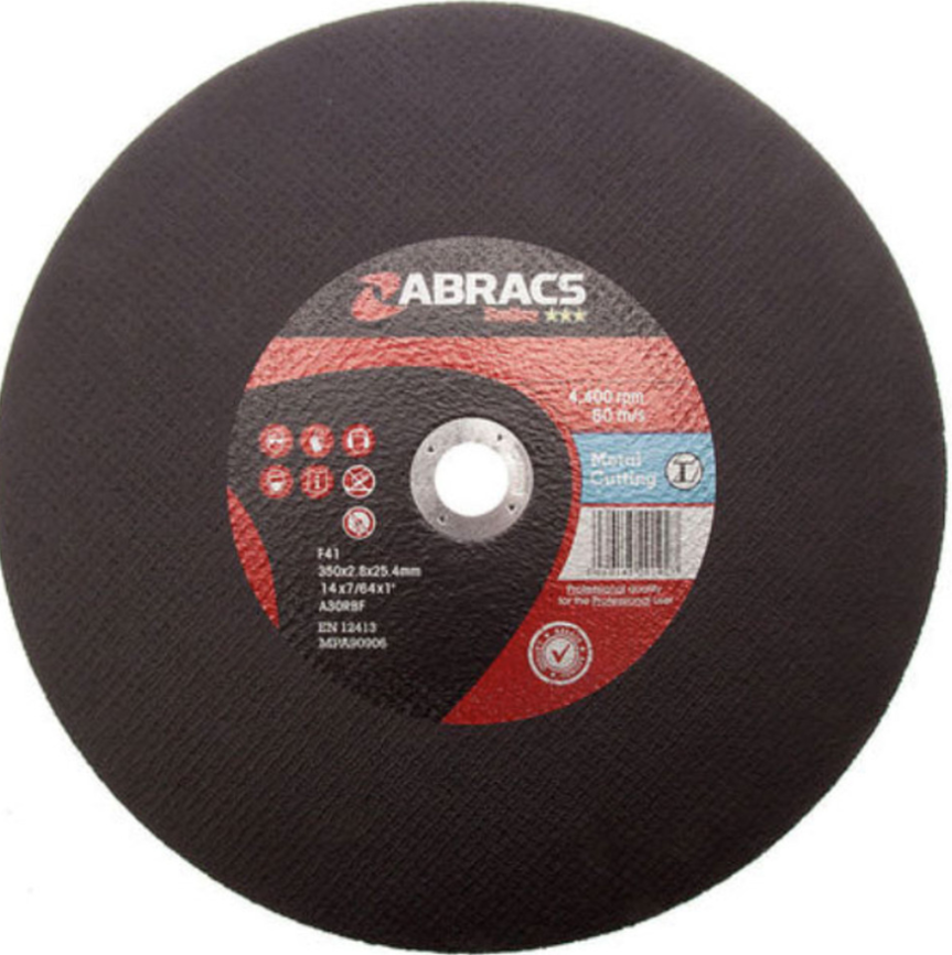 ABRACS F41 Metal Cutting Disc Disc 350mmx2.8mmx25.4mm  4,400rpm  80m/s