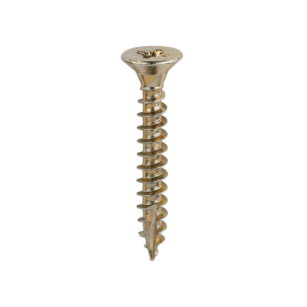 TIMCO Classic Screw PZ2 CSK ZYP 5.0 x 35 Gold Pack 200
