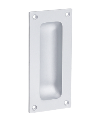 Timco Flush Pull Satin Anodised Aluminium 89mm Recessed Door Handle for Sliding Doors Wardrobes Cupboards Cabinets and Interior Doors