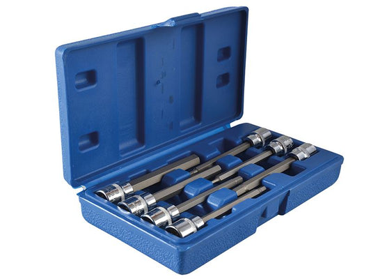BlueSpotTools 01516 Extra Long 3/8in Square Drive Hex Bit Sockets 7Piece