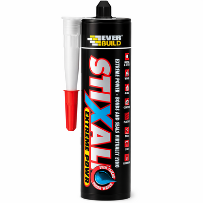12 Pack Everbuild Stixall White 290ml Hybrid Polymer Adhesive Sealant