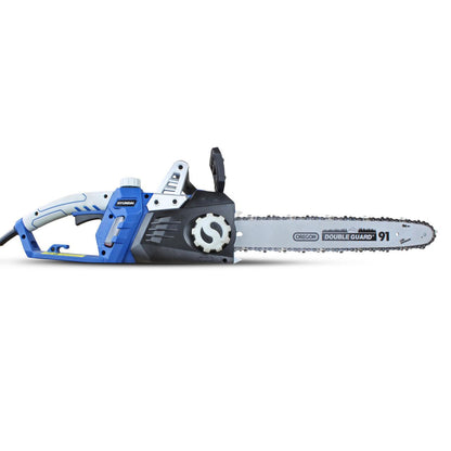 Hyundai HYC2400E Electric Chainsaw 2400W 16in 40cm Bar 15m/s Chain 230V Corded Garden Saw Tree Log Cutting Garden Saw