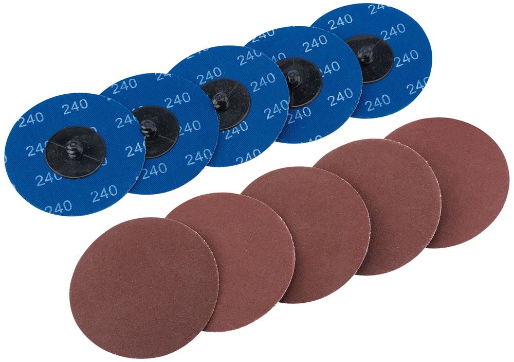 Draper ALU-OXIDE DISC 75MM 240G(10PK) 75619 Aluminium Oxide Sanding Discs