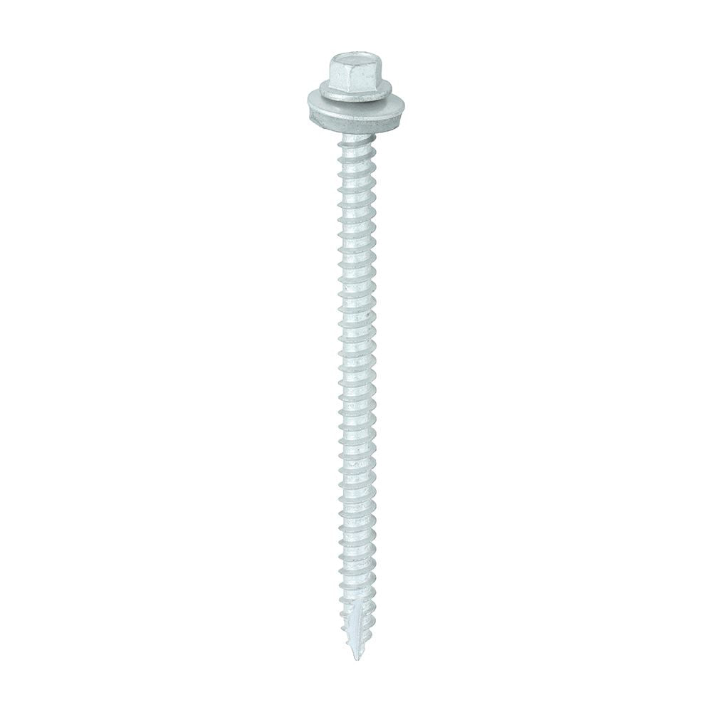 TIMCO Hex Screw W16 Slash EXT 6.3 x 100 Silver Pack 100