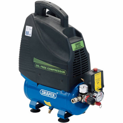 Draper 1.5HP 6L OIL FREE COMPRESSOR 24974 6L Oil-Free Air Compressor (1.1kW)