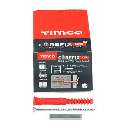 TIMCO Corefix Dot & Dab Wall Fixing 5.0 x 100 Pack 24