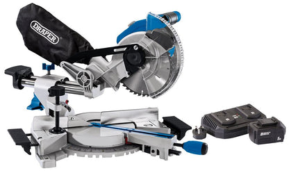 99970 D20 D20 20V Brushless Sliding Compound Mitre Saw, 185mm, 1 x 5.0Ah Battery, 1 x D20 20V Cordless Power Tools Professional Trade DIY Workshop G