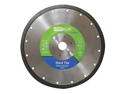 CorePlus CORDBHT250 HT250 Hard Tile Turbo Diamond Blade 250mm