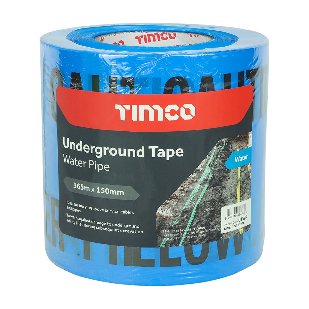 TIMCO Underground Tape - Water Pipe nan 365m x 150mm Pack 1.0