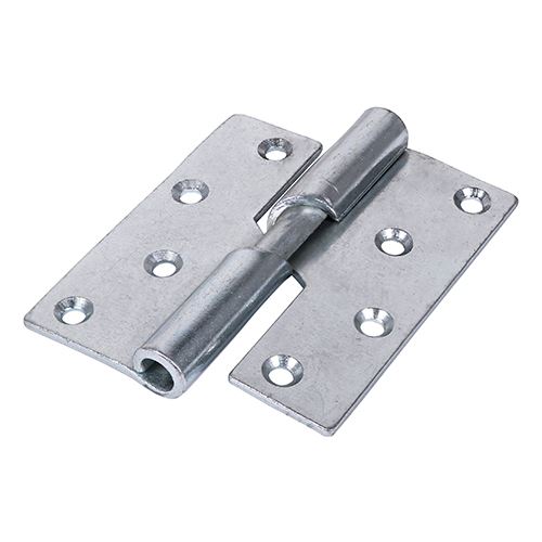 TIMCO Rising Butt Hinge LEFT Zinc 100 x 86 Silver Pack 2