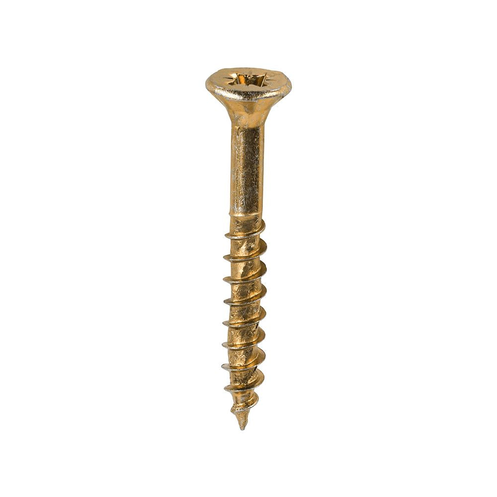 TIMCO Velocity Screw PZ3 CSK ZYP 6.0 x 50 Gold Pack 200