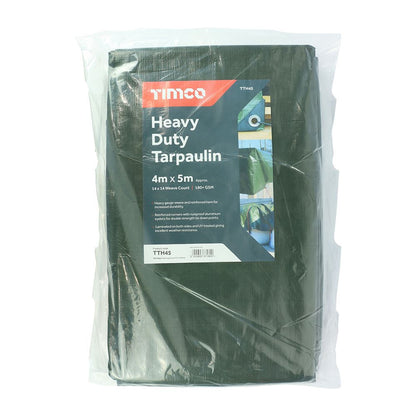 Timco Heavy Duty Tarpaulin Waterproof Ground Sheet Cover Camping Gardening
