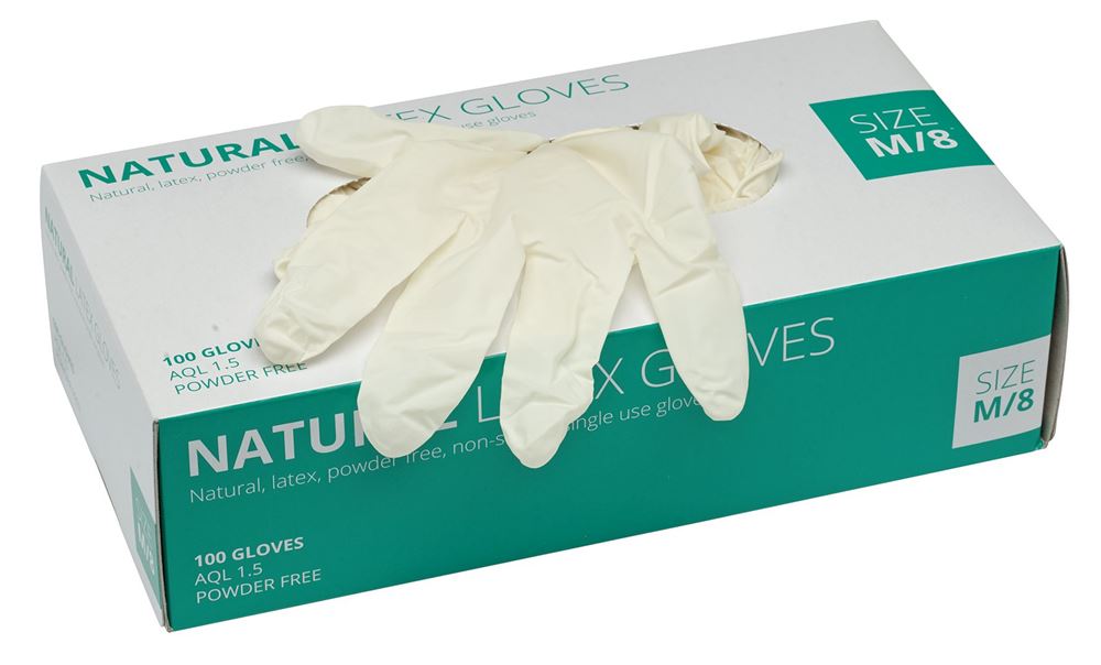 30929 Draper Latex Gloves, Size Medium, White (Box of 100) GLAT-100M/NEUT Work Gloves Professional Trade DIY Workshop Garage Use