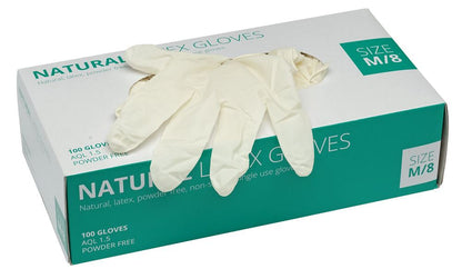 30929 Draper Latex Gloves, Size Medium, White (Box of 100) GLAT-100M/NEUT Work Gloves Professional Trade DIY Workshop Garage Use