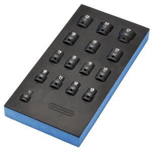 Draper 15PC IMPACT SOCKET SET 63415 1/2" Sq. Dr. Impact Socket Set in 1/4 Drawer EVA Insert Tray (15 Piece)