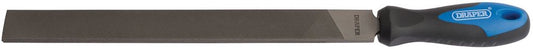00008 Draper Soft Grip Engineers Hand File and Handle, 300mm 8106B Sanding, Filing and Finishing Professional Trade DIY Workshop Garage Use