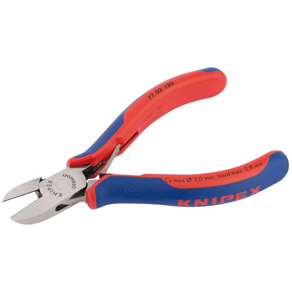 27724 KNIPEX KNIPEX 77 02 130 SB Electronics Diagonal Cutter, 130mm Pliers Electronic Pliers Professional Trade DIY Workshop Garage Use