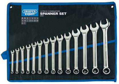 Draper 14PC.COMB SPANNER SET 8-24MM 34236 Draper HI-TORQÂ® Metric Combination Spanner Set (14 Piece)