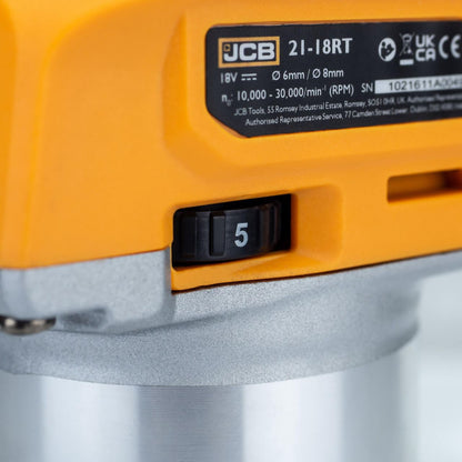 JCB 21-18RT-B Router 18V Brushless Trimmer Router Body Only Trim Router Wood Router