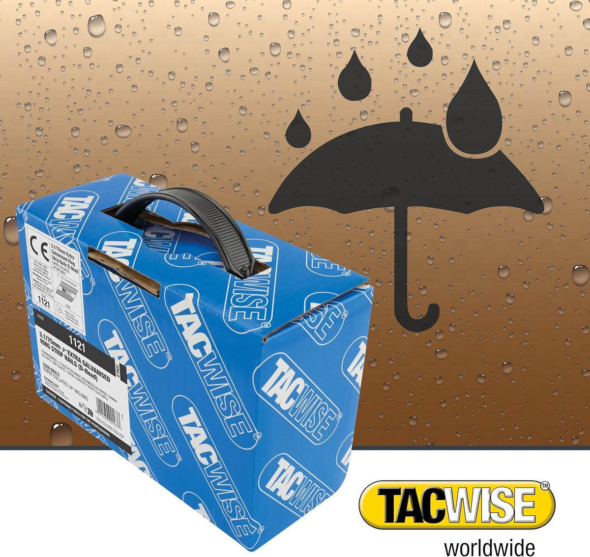 Tacwise 1121 75 mm Framing Nails Extra Galvanised D Head Pack of 2200 for Nail Staple Guns Trade Fixing