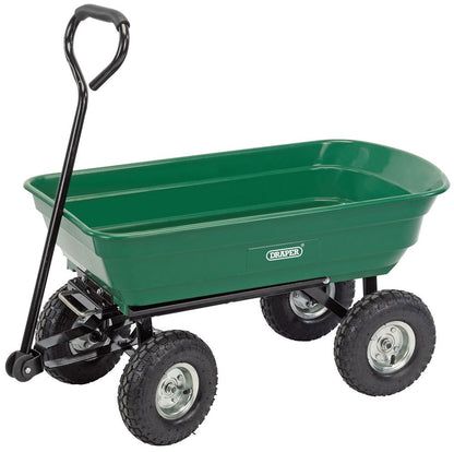 58553 Draper Garden Tipping Trolley Cart, 75L88631 GTC Waste Collection, Composting and Tidying L 1040 x W 510 x H 495mm Professional Trade DIY Work