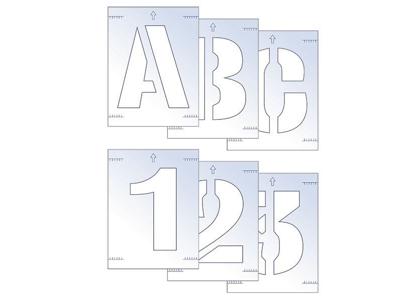Scan SCA9406 Letter & Number Stencil Kit 100mm |