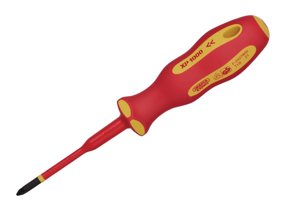 Draper XP1000 NO.1X80MM PZ S/D-VDE 02165 VDE Slimline PZ TYPE Screwdrivers
