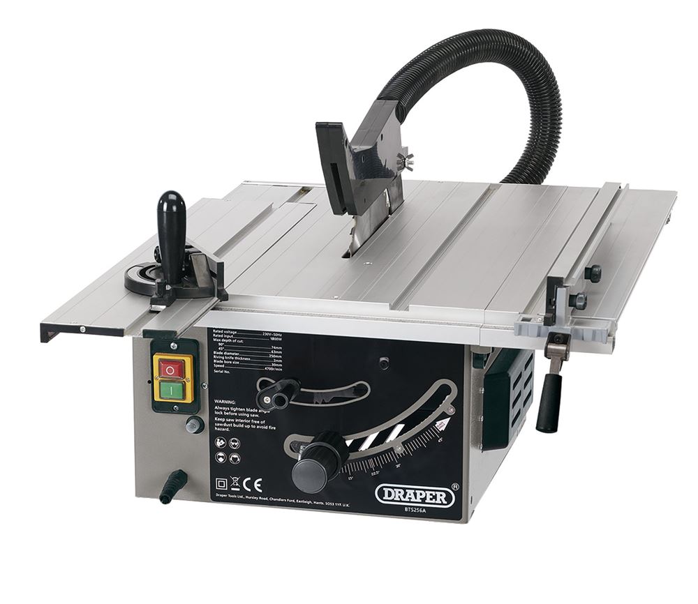 Draper 250MM 1800W SLIDING TABLESAW 99258 99258 Sliding Table Saw, 250mm, 1800W