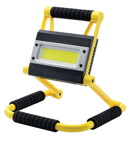 DRAPER 99707 - 20W COB LED Rechargeable Folding Work Light and Power Bank - 750 to 1,500 Lumens