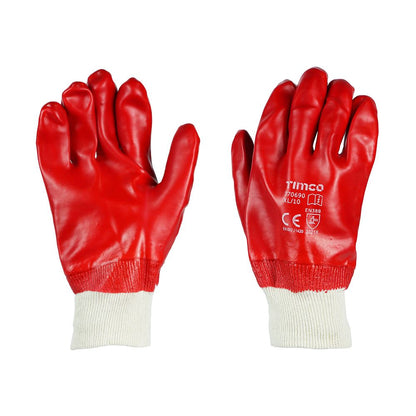 TIMCO PVC Coated Grip Gloves Cotton X Large Pack 1