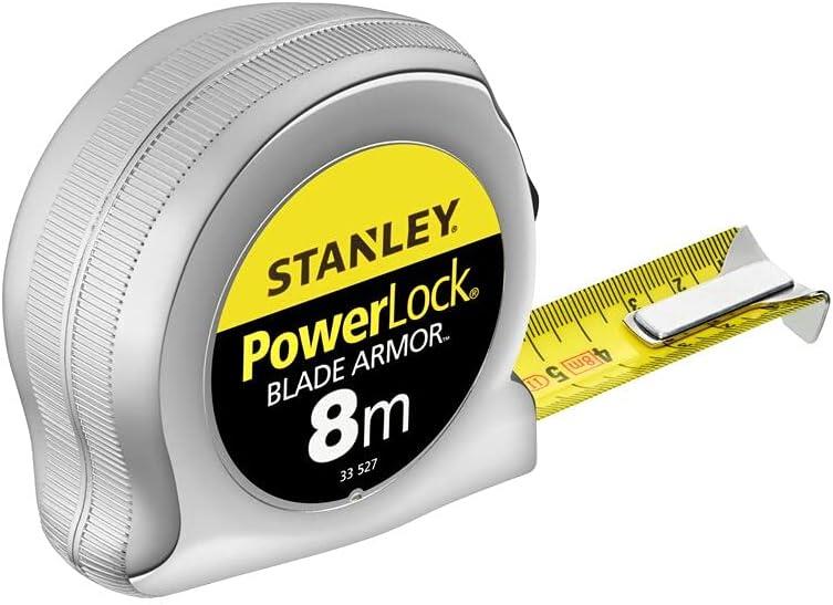 STANLEY 0-33-527 PowerLock� BladeArmor Pocket Tape 8m (Width 25mm) (Metric only)