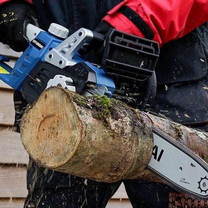 Hyundai HYC1600E Electric Chainsaw 1600W 14in 35cm Bar 13m/s Chain 230V Corded Garden Saw Tree Log Cutting Garden Saw