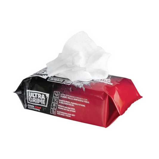 UltraGrime PRO Power Scrub Wet Wipes XXL 80 Pack Heavy Duty Scrubbing Wipes