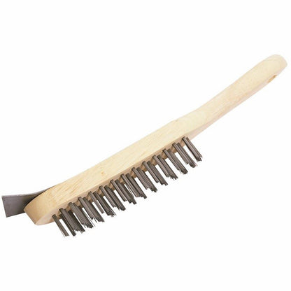 Draper WIRE BRUSH AND SCRAPER 4 ROW 31573 4 Row Wire Scratch Brush with Scraper (290mm)
