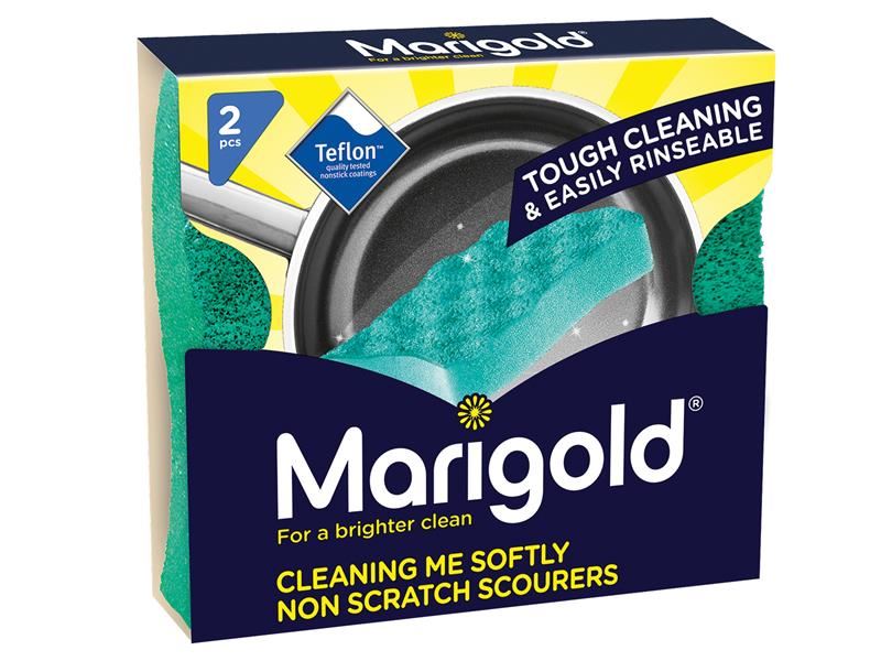 Marigold 150561 Cleaning Me Softly Non-Scratch Scourers Pack of 2
