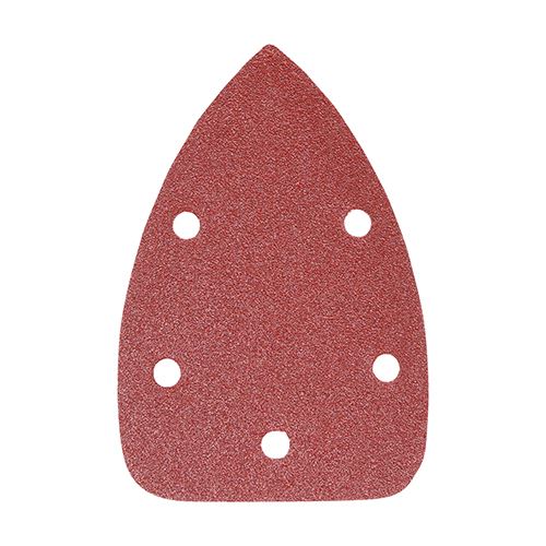 TIMCO Detail Sanding Pads P80 95 x 136mm Red Pack 5